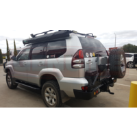 Rockarmor Rear Bar & Wheel Carrier for Toyota Prado 120 Series (2002-2009)