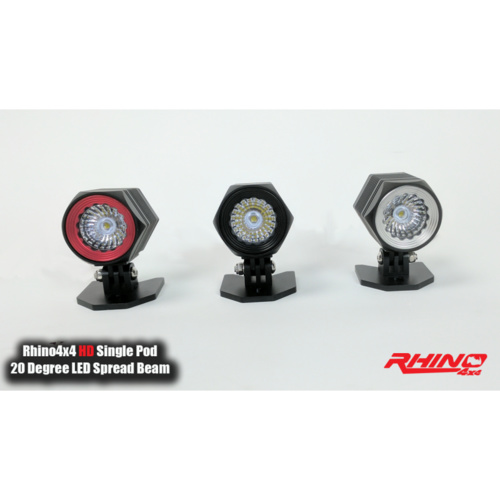 RHINO 4X4 HD Series 10W LED POD Light CREE IP68 Rated 6063 Alloy Aluminium Housing A PAIR 3YR WARRANTY